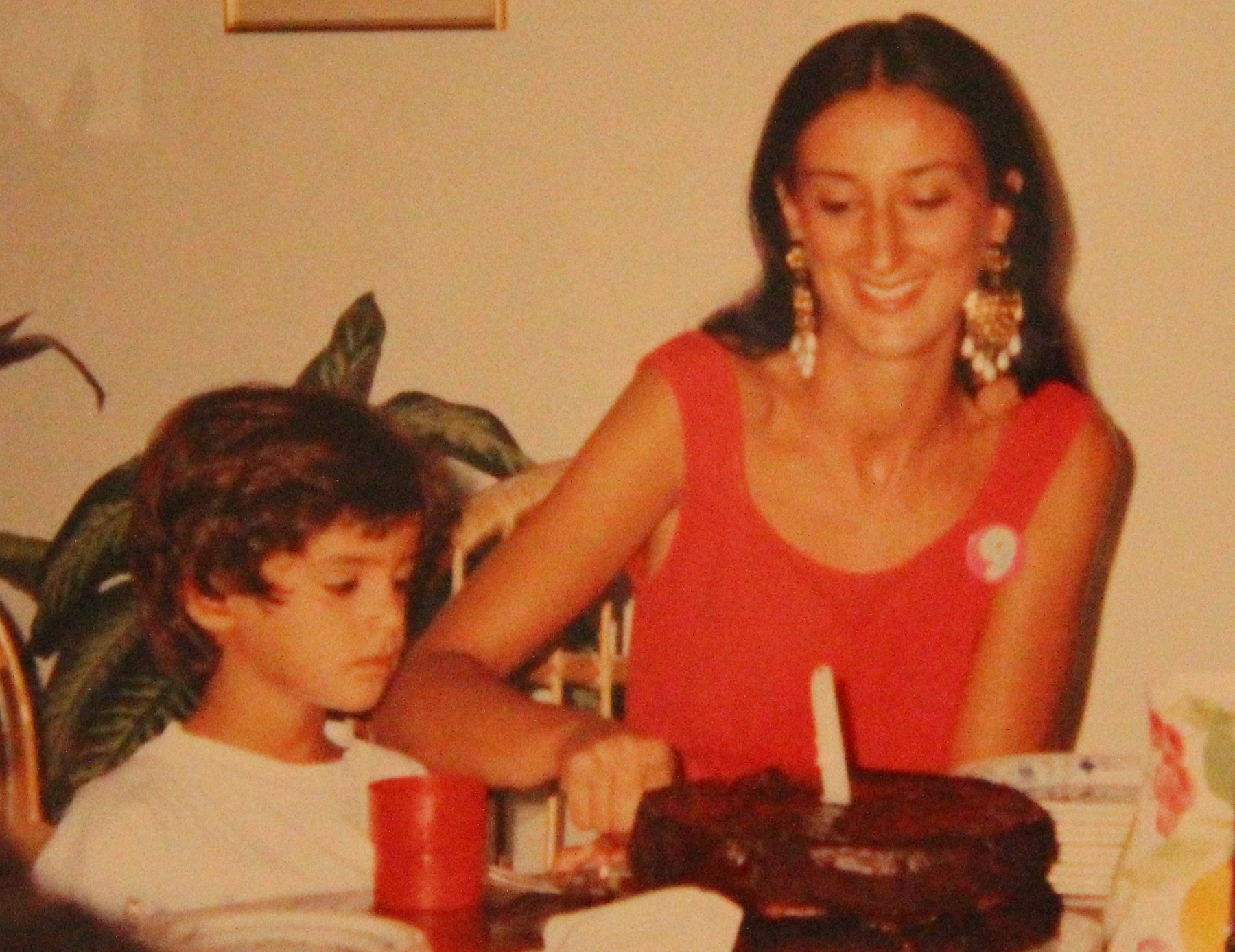 Daphne with her youngest son, Paul, on his ninth birthday.